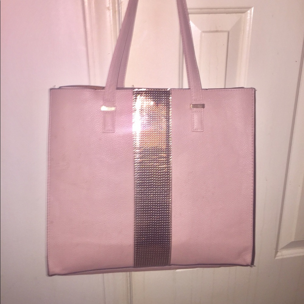 Blush Leather Tote